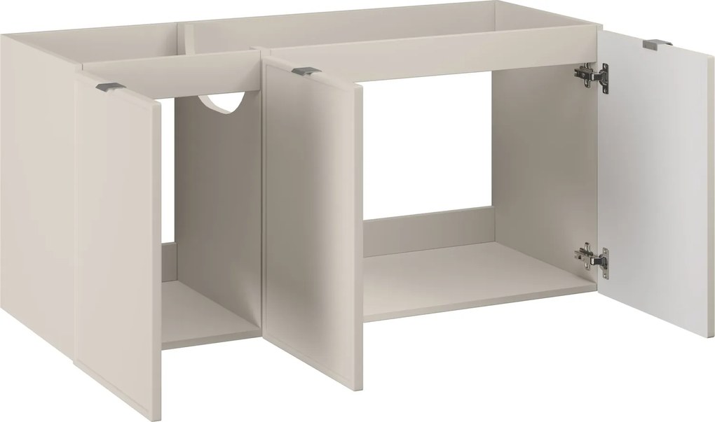 Trzydrzwiowa szafka łazienkowa Bella 120 cm, kaszmir