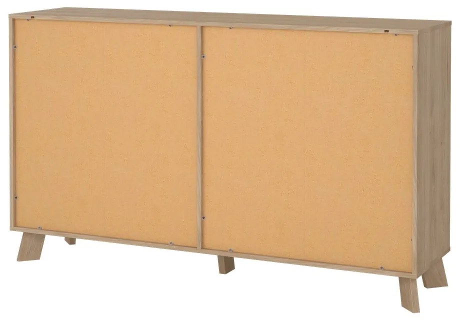 Biało-naturalna komoda w dekorze dębu 156x92x40 cm Ikast – Tvilum