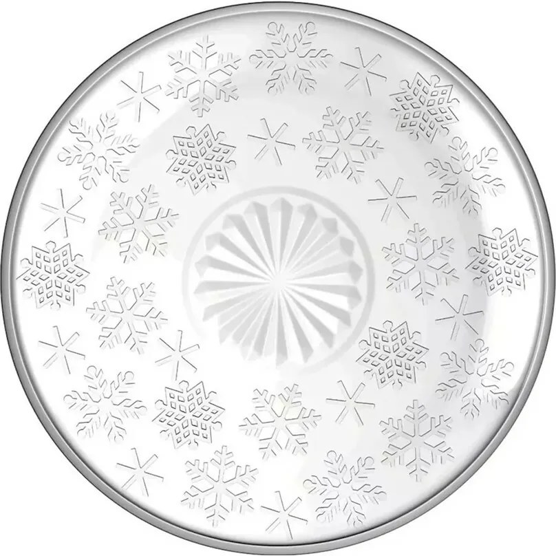 Altom Zestaw 6 szklanych talerzyków deserowychSnowflakes 17,5 cm