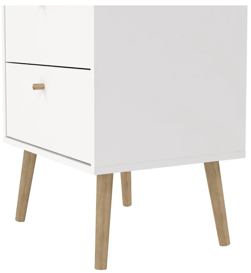 Biała wysoka komoda 50x120 cm Bodo – Tvilum