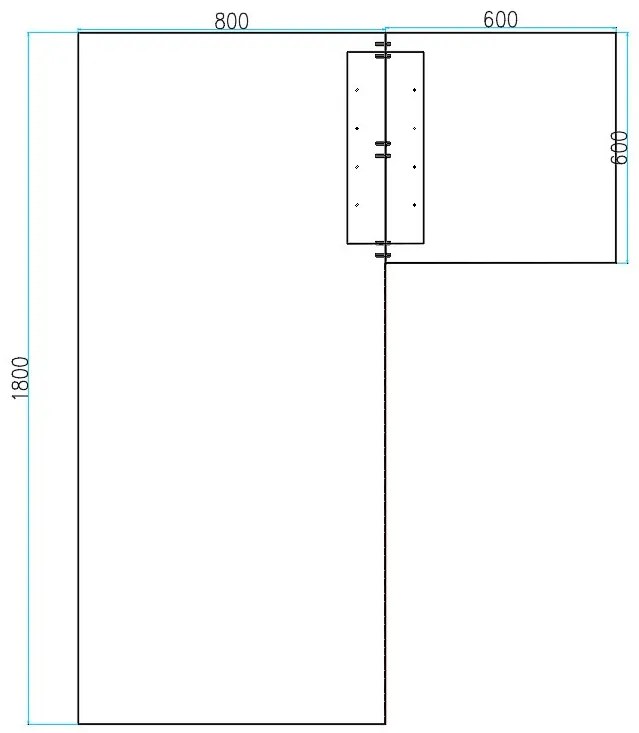 Biurko PRIMO FLEXIBLE 1800 x 1400 mm, wenge