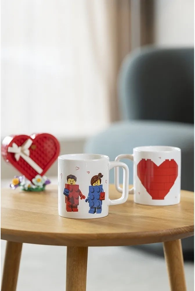 Biały ceramiczny kubek dla dzieci 300 ml Love – LEGO®