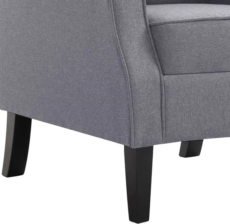 Ciemnoszary fotel uszak - Charlene