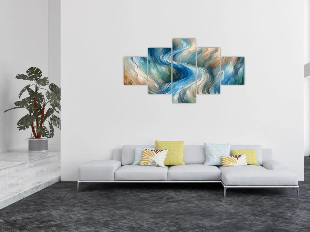 Obraz - Abstrakcyjny nurt (125x70 cm)