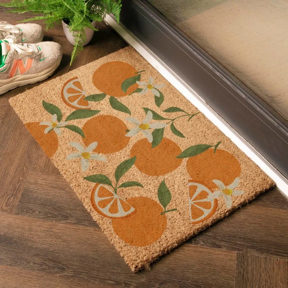 Wycieraczka z włókna kokosowego 40x60 cm Orange – Artsy Doormats