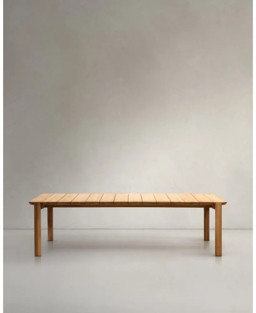 Stół ogrodowy z litego drewna tekowego 102x220 cm Icaro – Kave Home