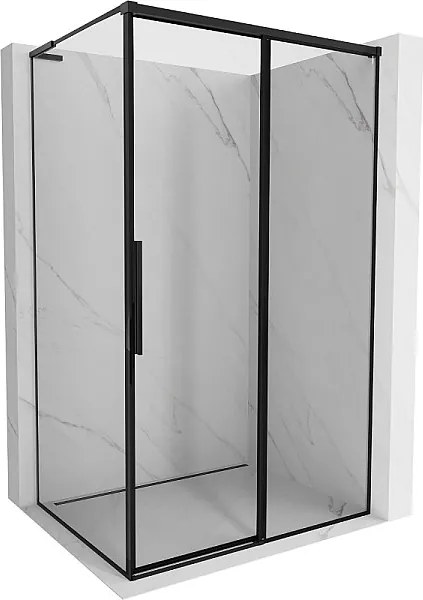 Mexen Rox L kabina prysznicowa rozsuwana prawa 110 x 95 cm, czarna ramka , czarna - 8C2L-110-095-70-70-P