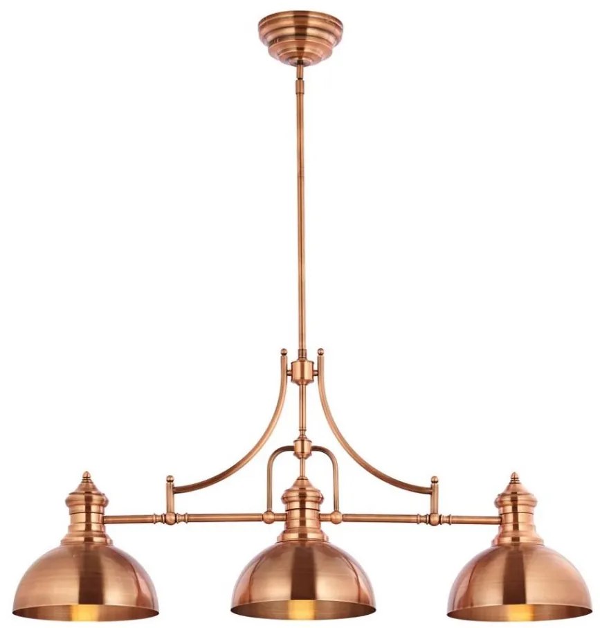 Jupiter 1791 - PT3 - Lampa wisząca PLATINO 3xE27/60W/230V miedziana