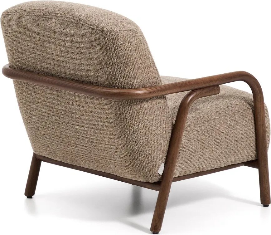 Szarobrązowy fotel z tkaniny szenilowej Sylo – Kave Home