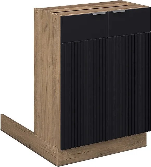 Wyspa kuchenna czarne paski 60x30x82 fame-line