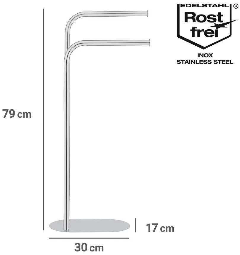 Metalowy stojak na ręczniki LEVANTE, wys. 79 cm