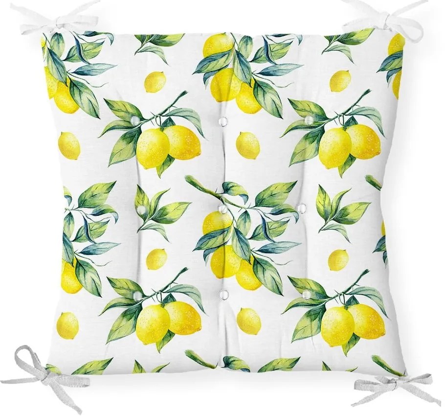 Poduszka na krzesło z domieszką bawełny Minimalist Cushion Covers Lemons, 40x40 cm