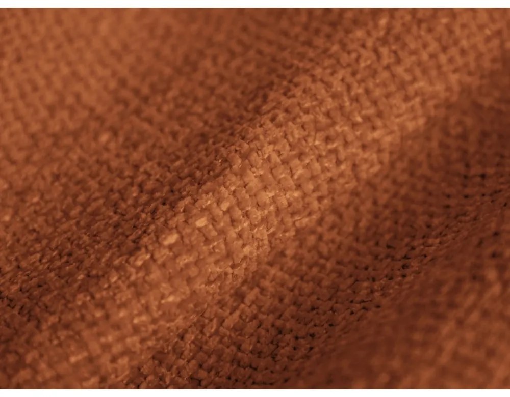 Sofa z tkaniny szenilowej lewostronna w kolorze terakoty 428 cm Paolo – Milo Casa
