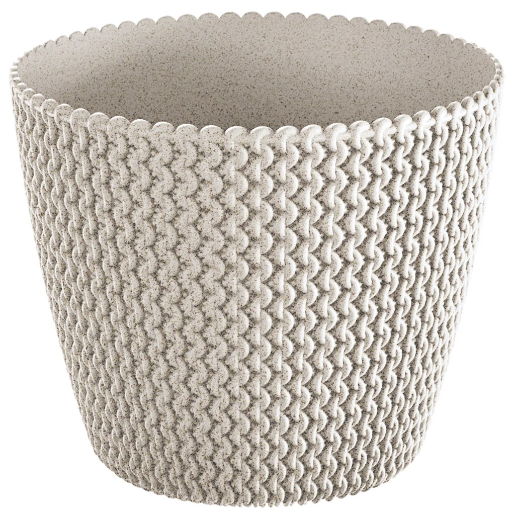 Osłonka ozdobna Splofy Eco Wood 21,8 cm biała PROSPERPLAST