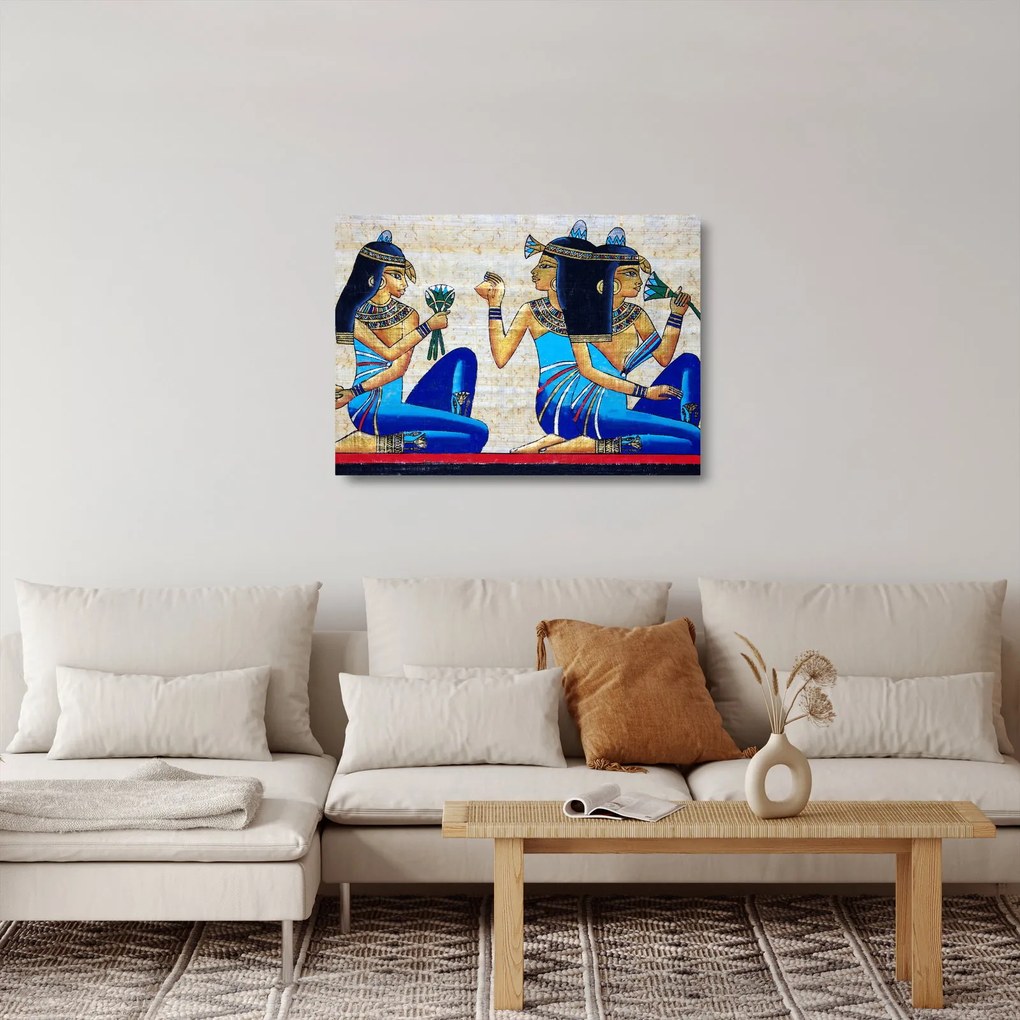 Obraz na szkle - Malarstwo egipskie (70x50 cm)
