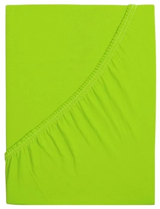 PrzytulneMieszkanie.pl Prześcieradło jerseyowe do dziecięcego łóżeczka EXCLUSIVE 70x140 cm limonkowe