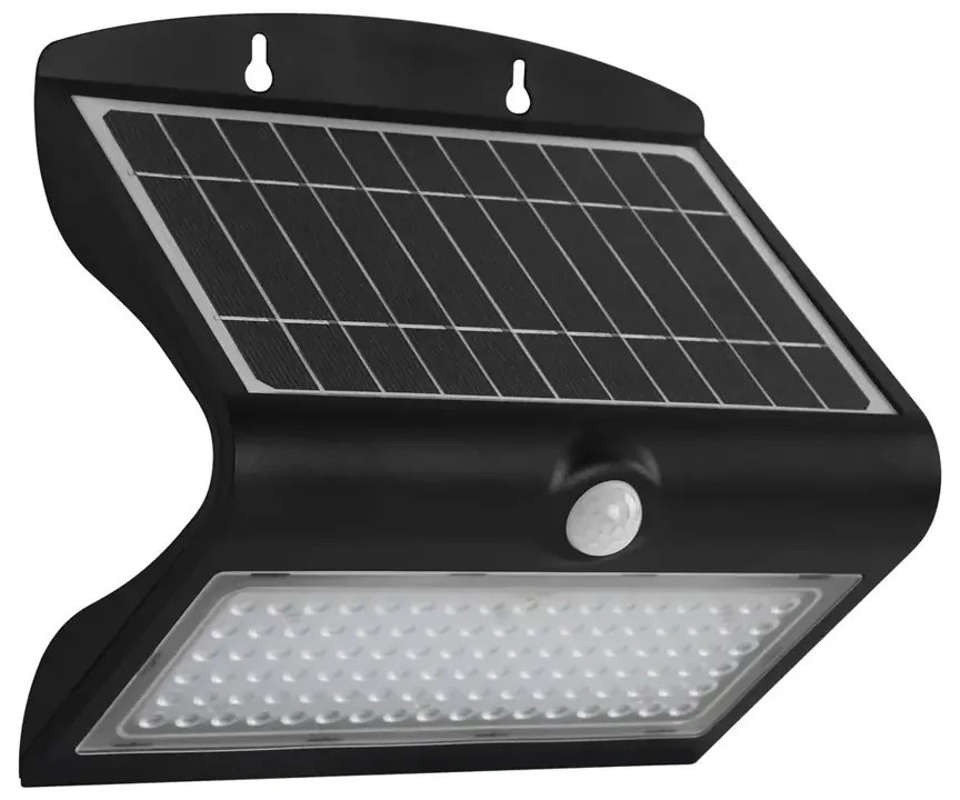 Nowoczesny czarny kinkiet solarny z czujką ruchu - N26-Azok 6.8W