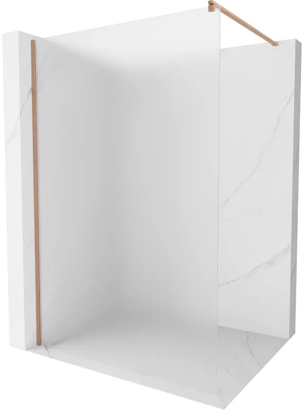 Mexen Kioto ścianka prysznicowa Walk-in 130 x 200 cm, szron 8 mm, miedź szczotkowana - 800-130-101-65-30