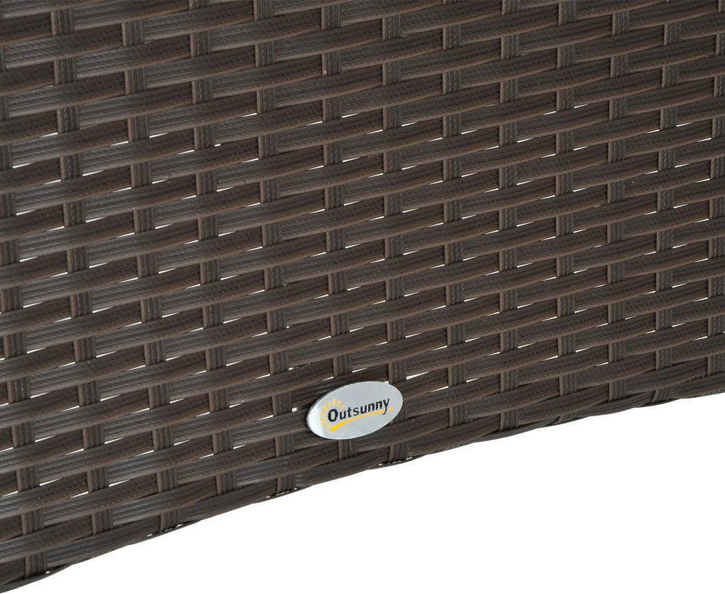 Technorattan Stół Ogrodowy Szklany Metalowy 150x85x74 cm Elegancki Stół Obiadowy Meble Ogrodowe | Aosom PL