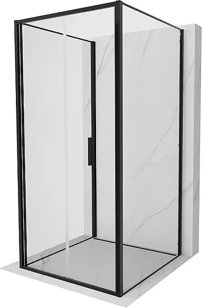 Mexen Exo-3S kabina prysznicowa 3-ścienna składana 110 x 110 cm, transparent, czarna - 816-110-110-70-00-3S