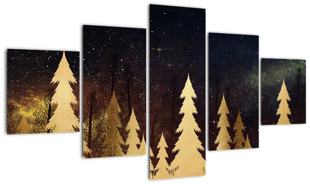 Obraz - Złota noc (125x70 cm)