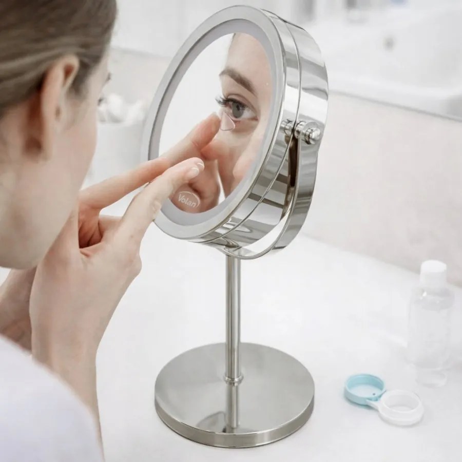 Lusterko Do Makijażu PREMIUM Kosmetyczne POWIĘKSZAJĄCE 10X Podświetlane LED