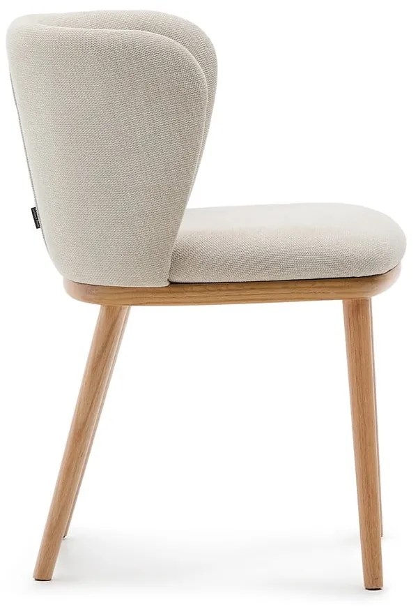 Beżowy tapicerowany fotel jadalniany Ciselia – Kave Home