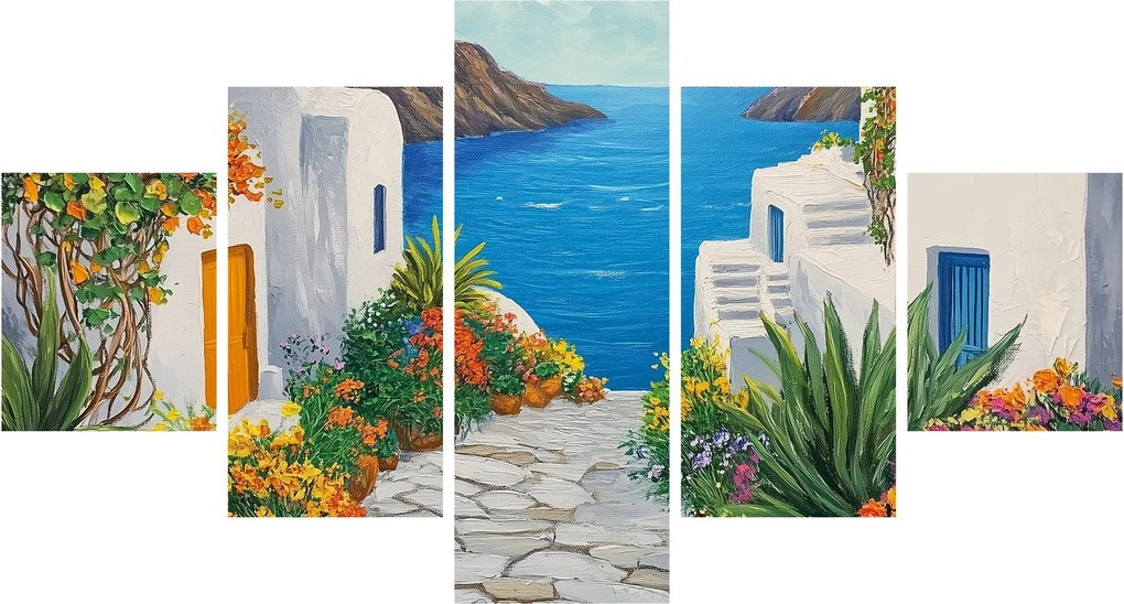 Obraz - Grecka uliczka (125x70 cm)