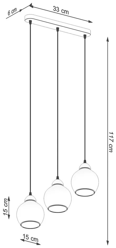 Czarna lampa wisząca ø 15 cm Grande – Nice Lamps