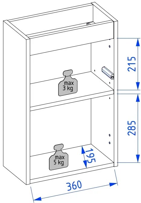 Zestaw Szafka z umywalką DIA 40 cm granatowy półmat KROFAM