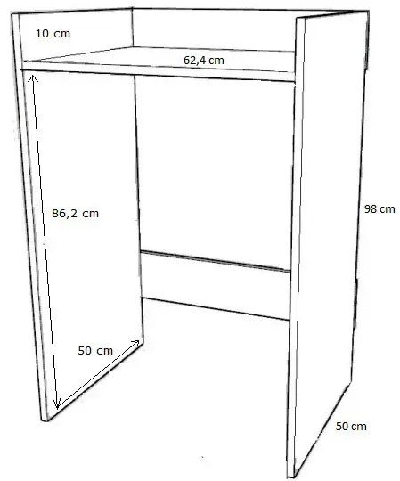 Biała minimalistyczna szafka na pralkę - Feksio