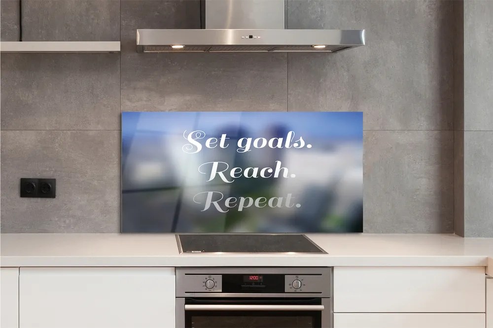 Szklany Panel Klasyczny Biały Napis