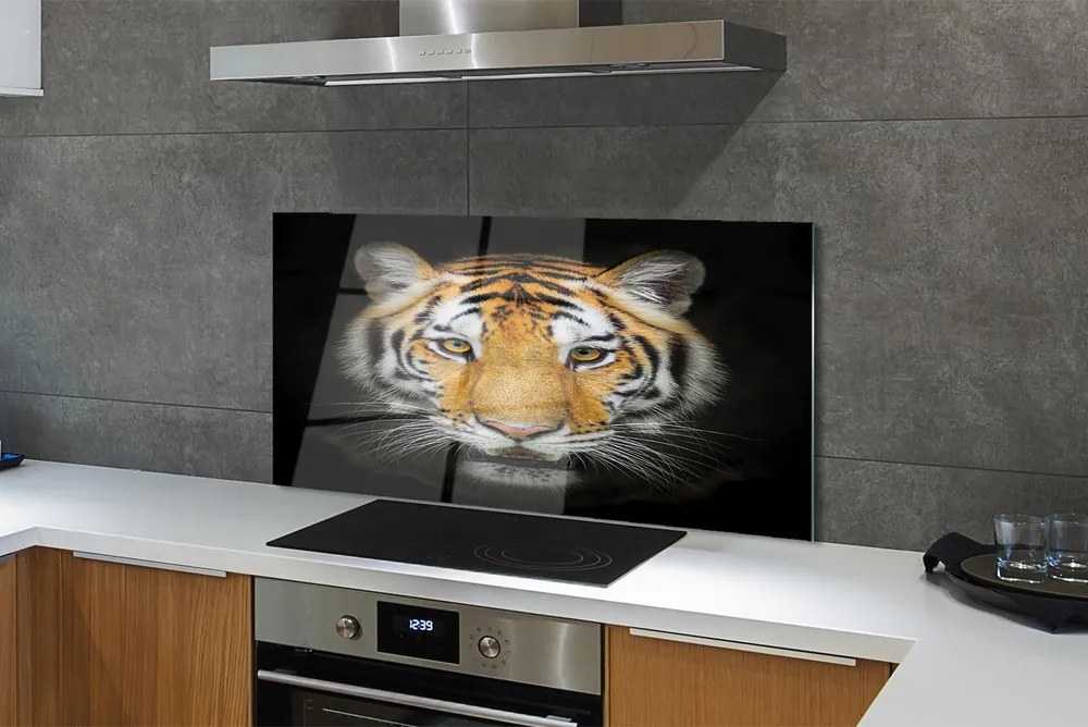 Panel szklany do Kuchni Portret Dzikiego Tygrysa