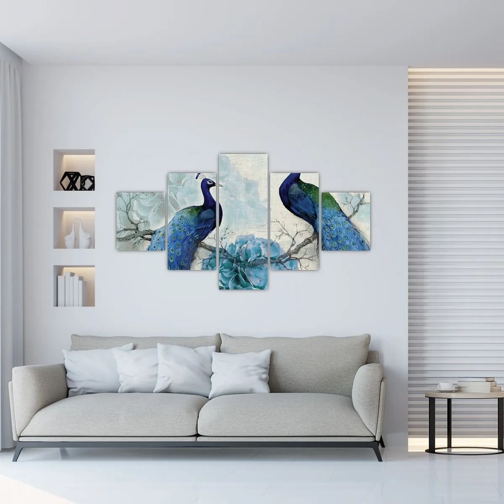 Obraz - Pawie tekstury (125x70 cm)