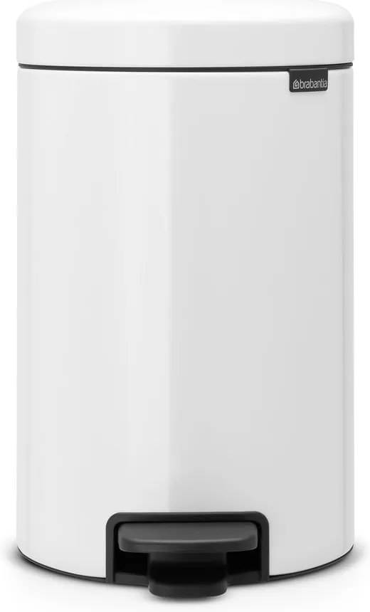 Biały stalowy kosz na śmieci z pedałem 12 l NewIcon – Brabantia