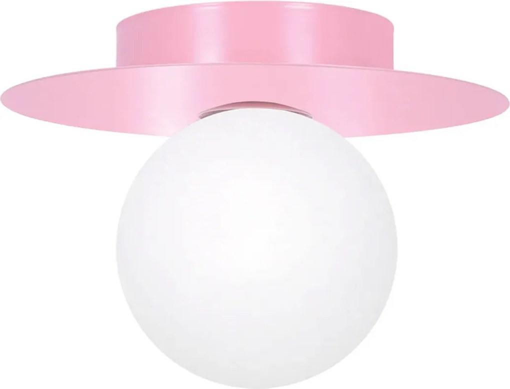 Różowa lampa sufitowa w kształcie kapelusza - 3X A677 E5-H21