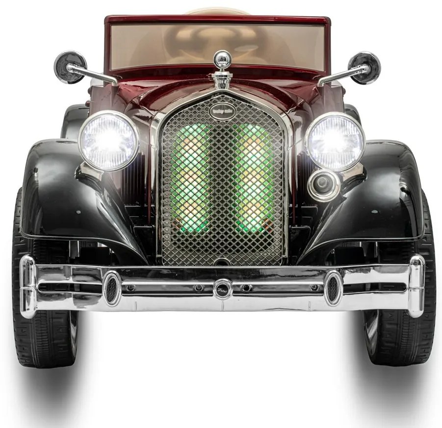 Baby Mix Samochód elektryczny dla dzieci Retro 4 x 4, czerwony