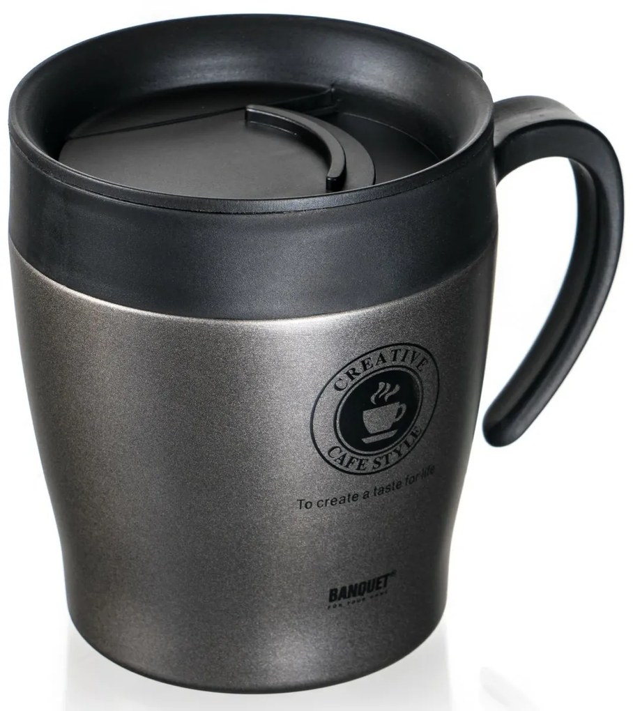 Banquet Kubek termiczny podróżny TAZZA 330 ml,antracytowy