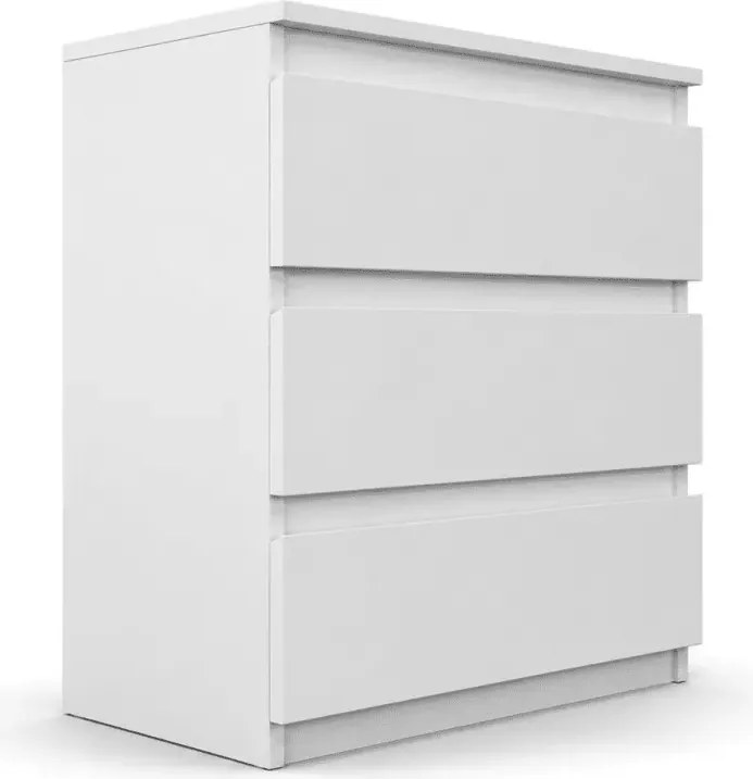 Komoda Asmara 70 cm 3 szuflady nowoczesna do salonu sypialni biała polski producent