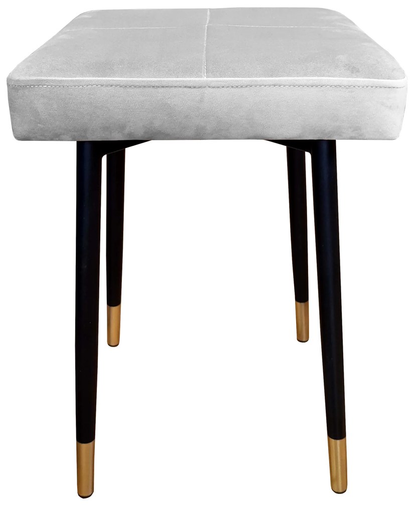Taboret MAX MG39 jasny szary podstawa czarna/złota