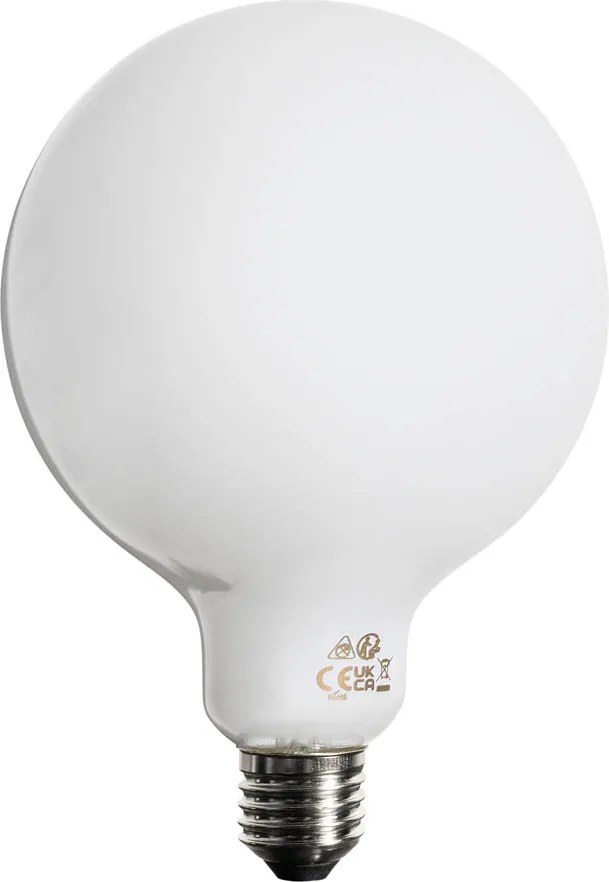 Zestaw 5 Żarówka LED E27 z 3-stopniowym ściemnianiem, opalowa G125, 4W, 450lm, 2700K