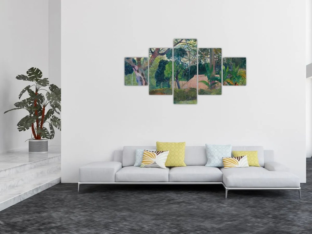 Obraz - Paul Gauguin, Te raau rahi (The Big Tree), reprodukcje (125x70 cm)