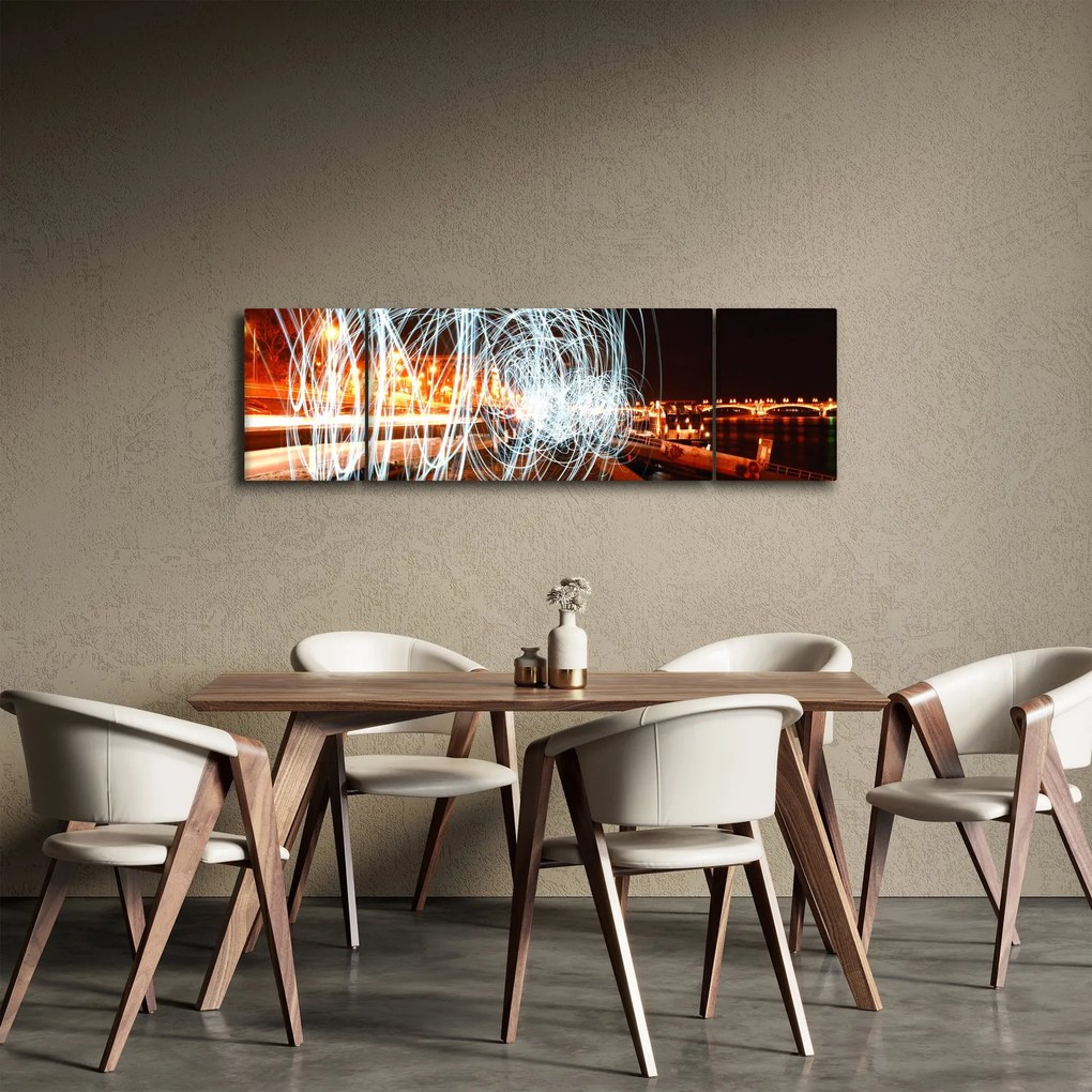 Obraz fal świetlnych (170x50 cm)