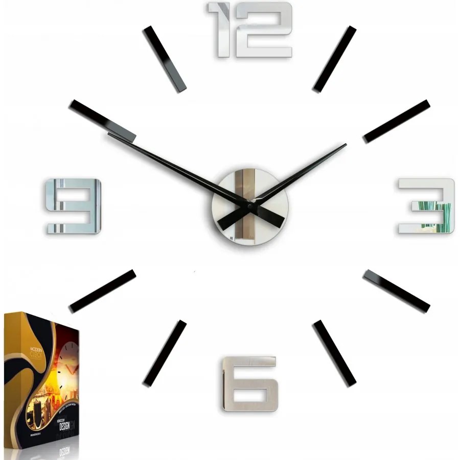 Zegar ścienny naklejany duży nowoczesny akrylowy na ścianę do kuchni salonu