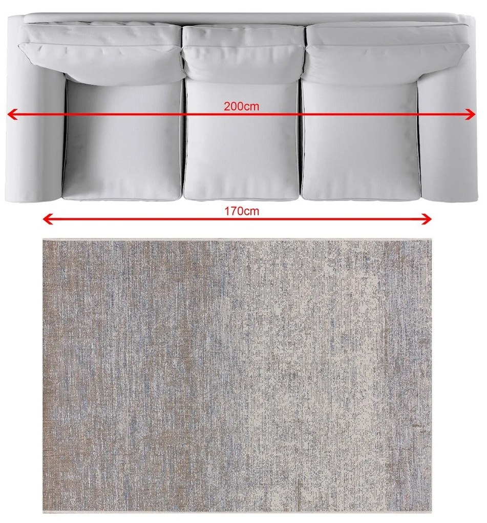 Dywan Breeze beige/raw blue 120x170cm