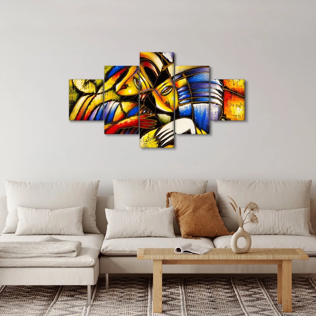Obraz - Obraz olejny, kochankowie (125x70 cm)