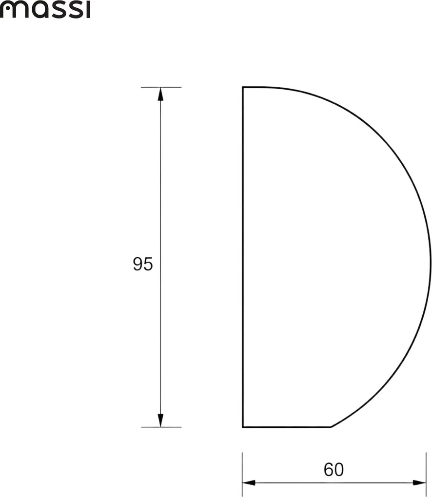 Lustro półokrągłe z podświetleniem MOON Half Cut LED | Różne rozmiary | Różne kolory : Kolor tafli szkła - Srebrny, Rozmiar - 60 x 95 cm, Wersja - Prawa