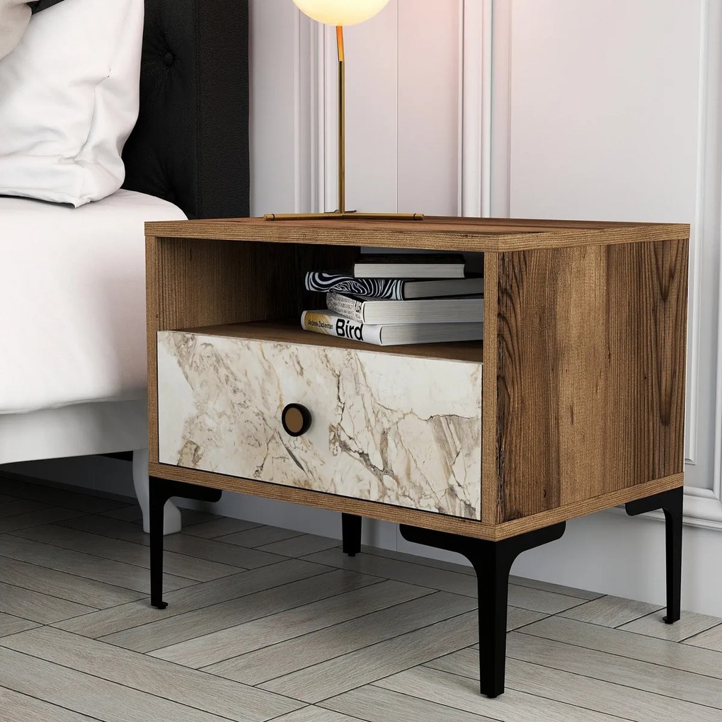 Szafka nocna Lisbon Walnut White