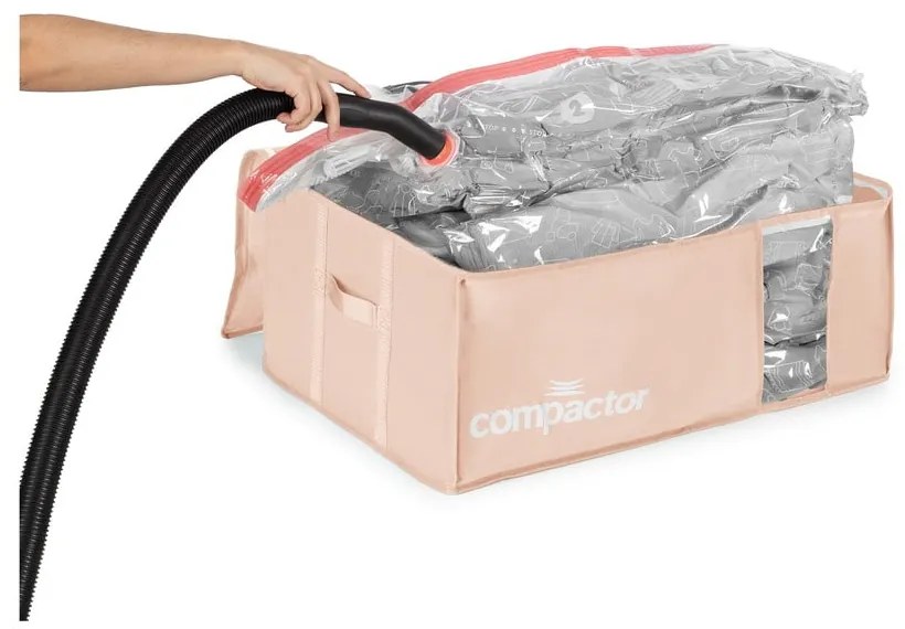 Plastikowy pojemnik próżniowy do przechowywania ubrań 65x45x27 cm Pink Edition – Compactor