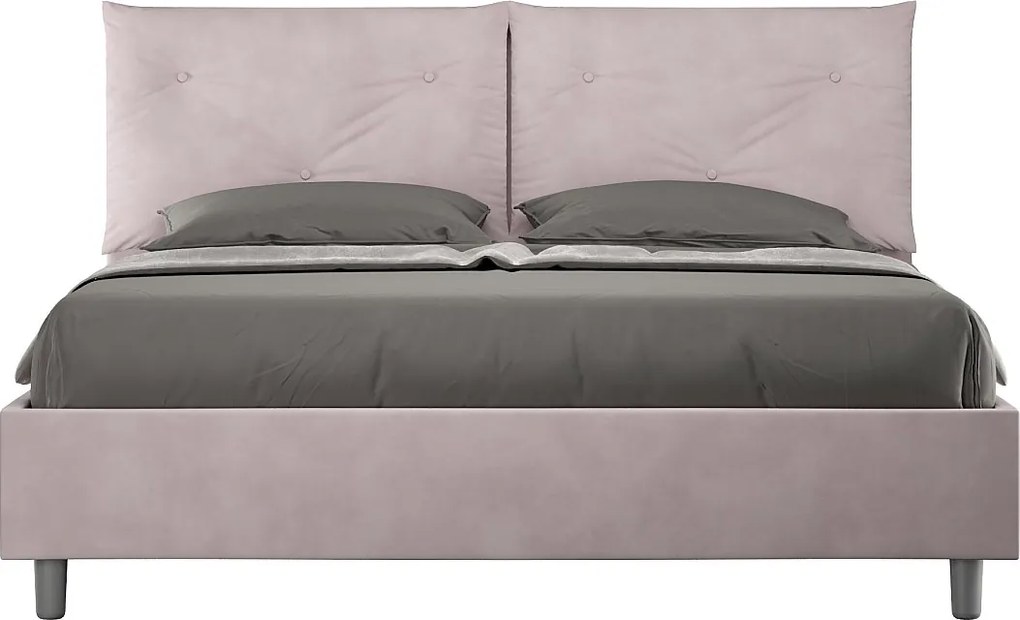 Łóżko bez stelaża tapicerowane 160x210 microfibra Kolor lawendy Appia